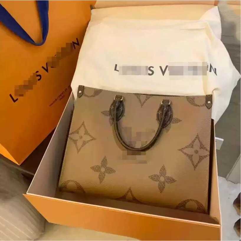 

2022 Womens Shoulder Bags ONTHEGO Fashion Leather totes Designers Handbags Bag Purse Flower Ladies Casual Tote Female HandBag, 12