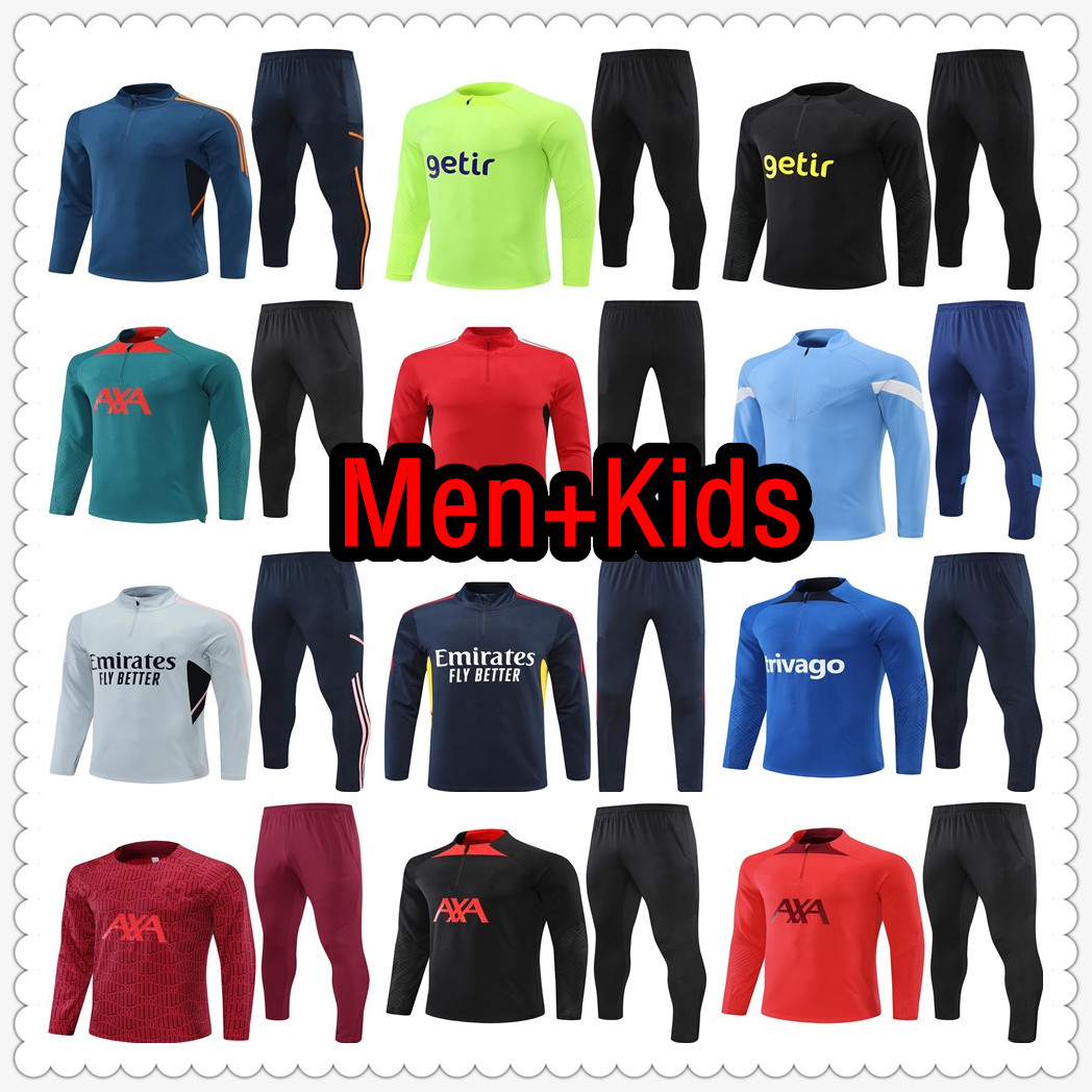 

22 23 mens and kids soccer tracksuit jersey 2223 shirt football jerseys training jacket chandal futbol survetement foot maillot de