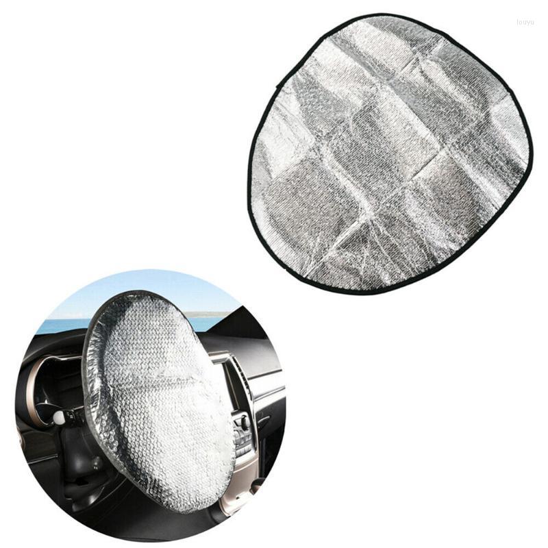 

Steering Wheel Covers 1Pcs Car Sunshade Cover Foldable Shield Sun Visor UV-resistant Aluminum Film Universal Reflective Accessories