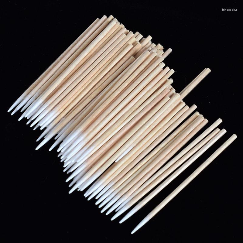 

Makeup Tools 100pcs Disposable Ultra-small Cotton Swab Lint Free Micro Brushes Wood Buds Swabs Eyelash Extension Glue Removing