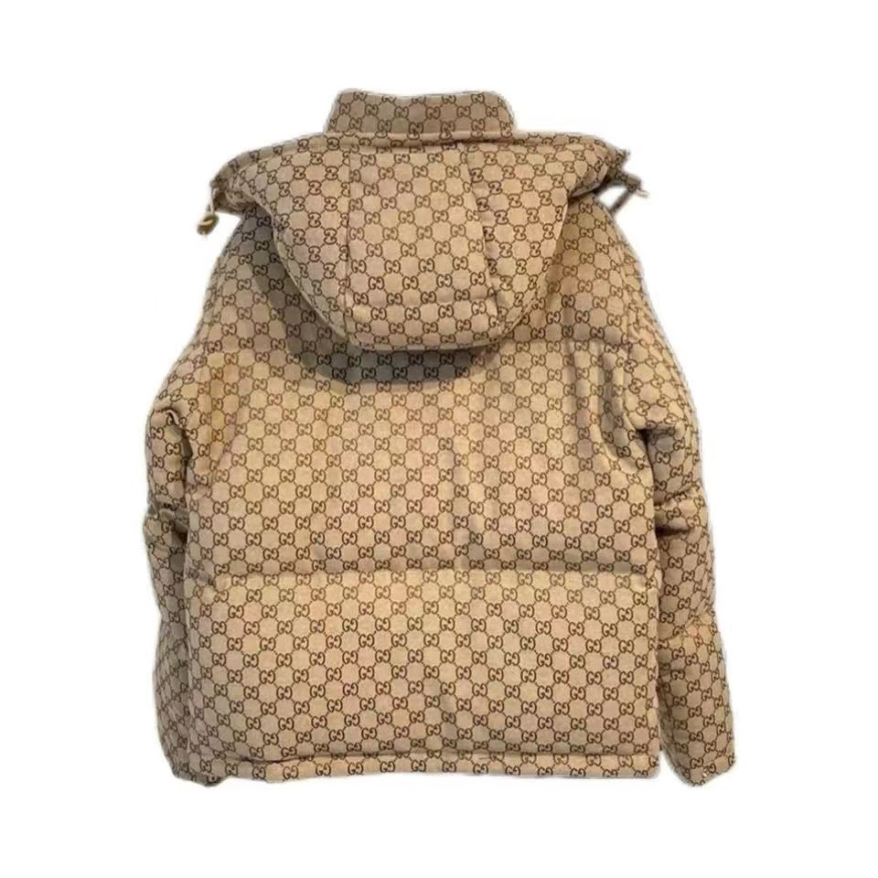 

Men's Designer Down Hooded Jacket Women's Winter Coat Parka Thick Men Outerwear Clothes Outdoor Jacket with M- Size Presbyopia Style, Clear