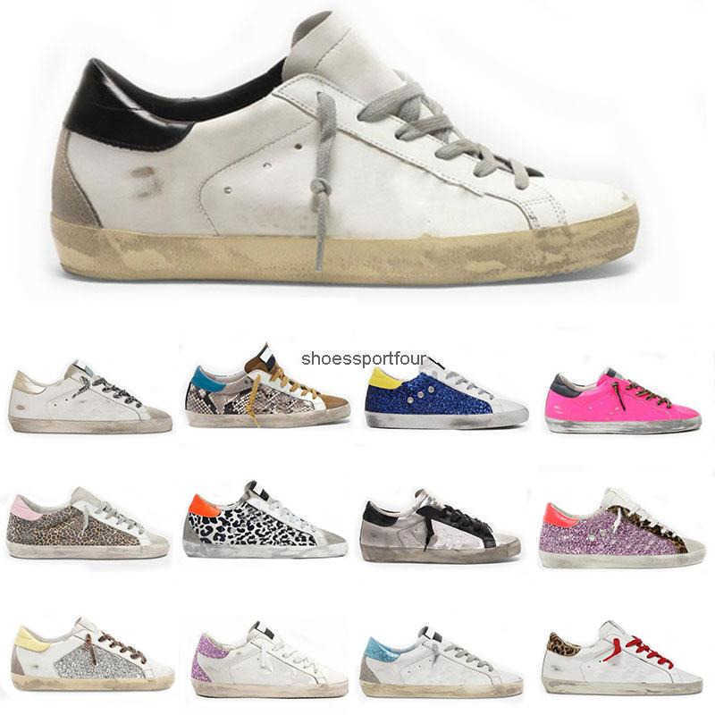Chaussures faites ¢ la main # dor←es # gooses # baskets Super Star Sneakers Metallic Casual Chores classic do a○n← chaussure sale serpent peau ta