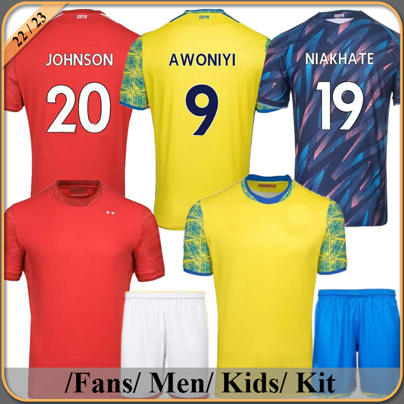 

22 23 LINGARD Nottingham Soccer Jerseys Johnson Niakhate Surridge 2022 Gibbs-White 10 Forest Awoniyi AMEOBI MIGHTEN Williams Yates O'Brien Football Shirt kids kit, 2223 home