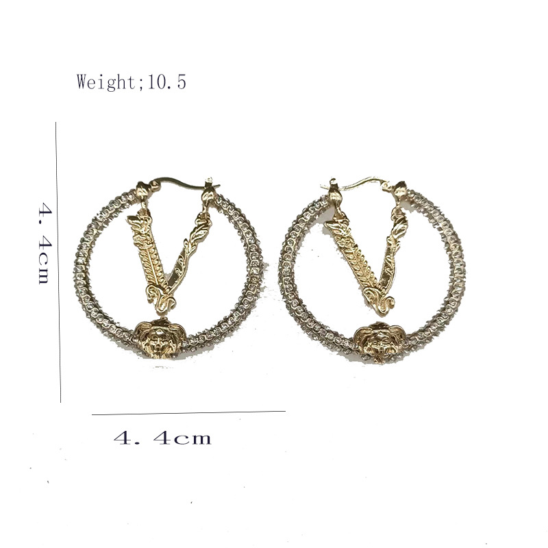 

18K Gold Plated Designer Letters Stud Dangle Chandelier Long Earring Crystal Luxury Brand Women Rhinestone Pearl Earrings Wedding Party Jewerlry Accessories