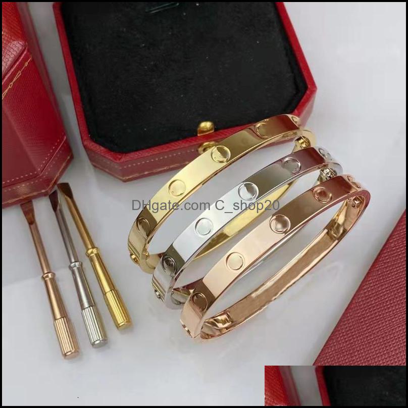 

Cuff High End Luxury Screwdriver Love Bracelet Fashion Unisex 316L Stainless Steel Plated 18K Gold Jewelry Drop Delivery 2021 Cshop20 Dhpfi