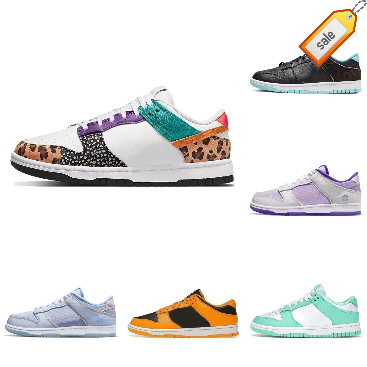 

Sell Sandals Luxurys Designers SB Casual Sports Shoes Animal DuNkS Paisley Camo Blue Raspberry Women Men Trainers Union Low Bart Simpson Green Barber, 36-45 blue paisley