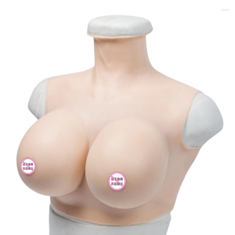 

Women's Shapers Silicone Fake Breast CD Cross-dressing Silk Cotton Filling  Cup Simulation Implant, Normal skin tone