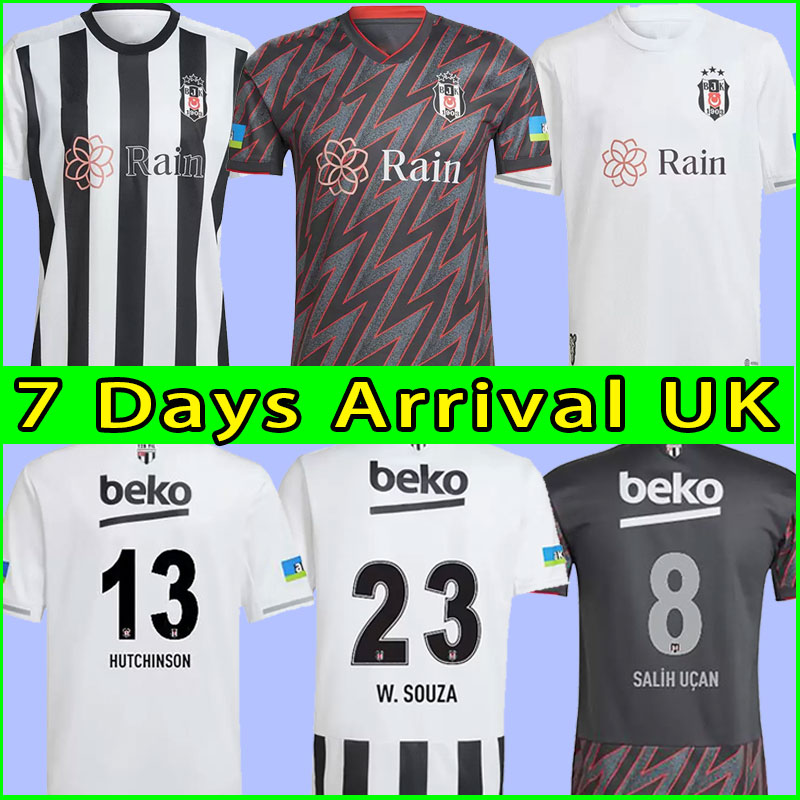 

22 23 Besiktas JK soccer jersey Besiktas Jimnastik Kulubu 2022 2023 Karaman Deigo Costa Larin Vida Welinton Ghezzal men jerseys football shirts, Home