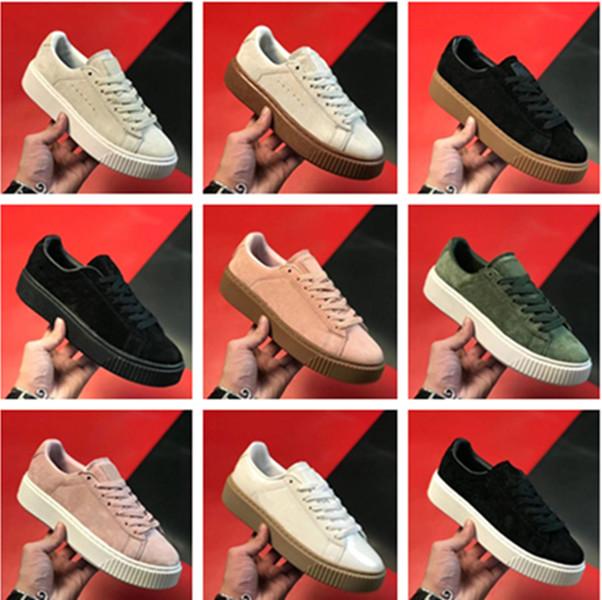 

2022 Rihanna thick-soled sponge cake second shoes generation all-match trend sneaker men and women shoe Korean casual sneakers, Ivory