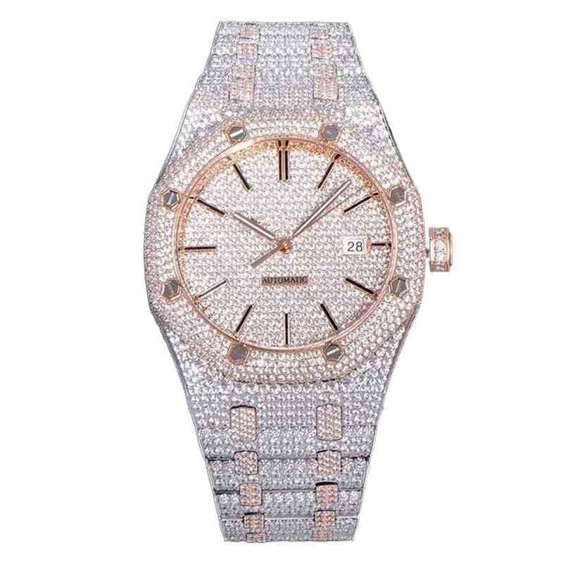 

Watch bilux Diamond Vvs1 Automatic Mechanical Bottom Waterproof Mechanical Men's Watch Gia Certificatemytz geneva watch diamond, Gradually gold