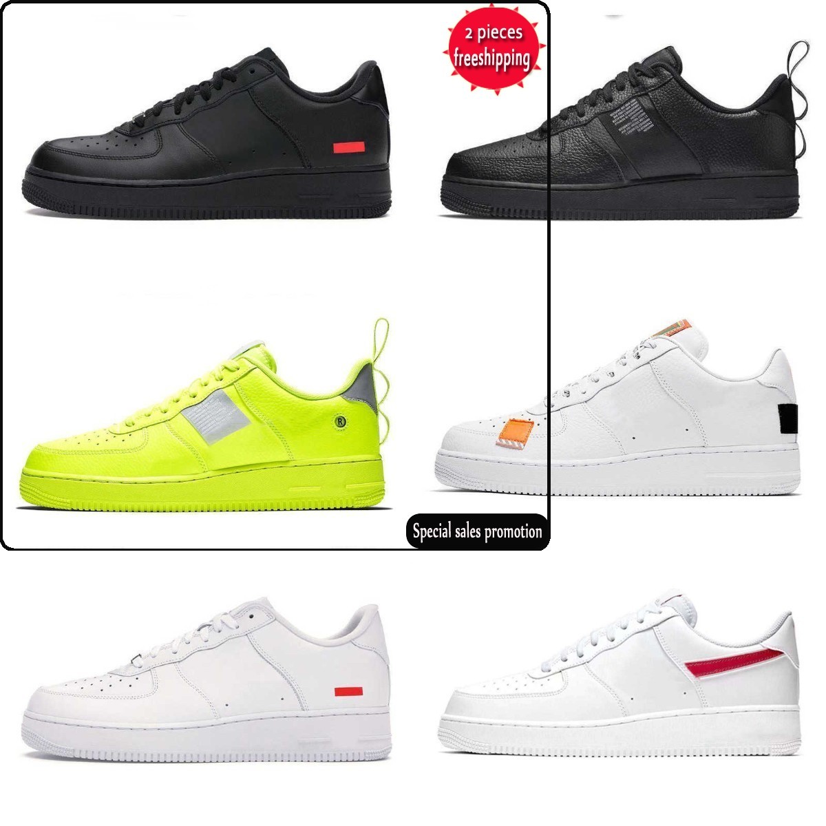 

Sandals High Quality Mens Sports Casual Shoes Classic Triple White Low Shadow FoRCes Black Wheat Pale Ivory Pastel Beige Airs Utility Women Orange, N007