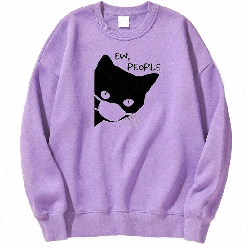 men's Hoodies & Sweatshirts Ew People Black Cat Women Hoodie Sweatshirt Crewneck Winter Autumn Jumper Pullover Hoody I9uU#-image-795272407