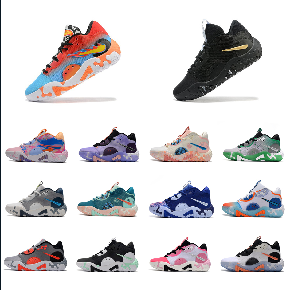 

Mens Paul George PG 6 VI basketball shoes Blue Red Gold Black Orange Fire God Purple Christmas BHM Easter sneakers tennis with box
