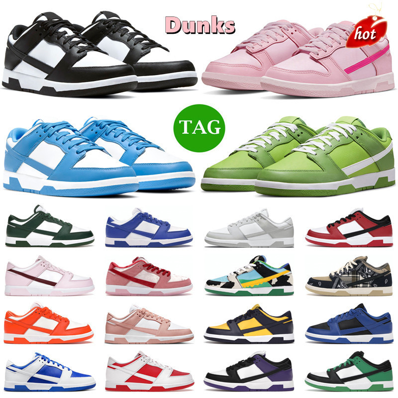 Sandales designer chaussures de sport hommes femmes sb dunks lows Panda UNC Triple Pink Blue Raspberry Shades of Green Grey Fog GAI mens trainers