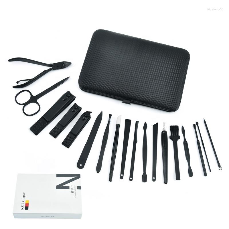 

Nail Art Kits 18 Pcs Professional Manicure Set Pedicure Knife Toe Clipper Cuticle Dead Skin Remover Kit Stainless Steel Feet Care Tool Se