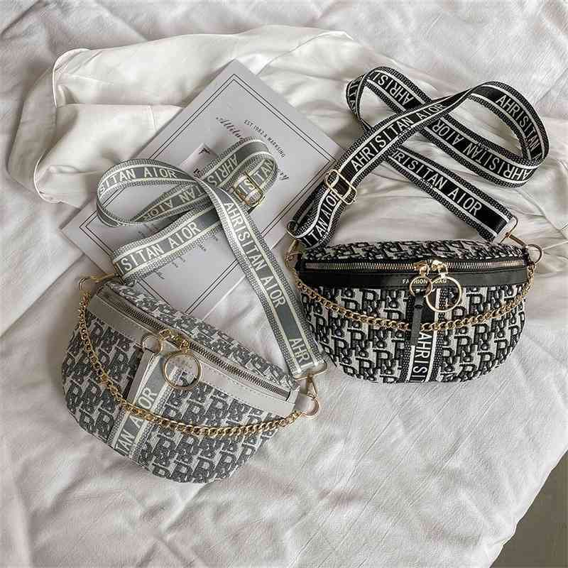 

65% Off Shoulder Bags Sale Shell chain chest fashion mobile phone waist leisure simple bag, Black