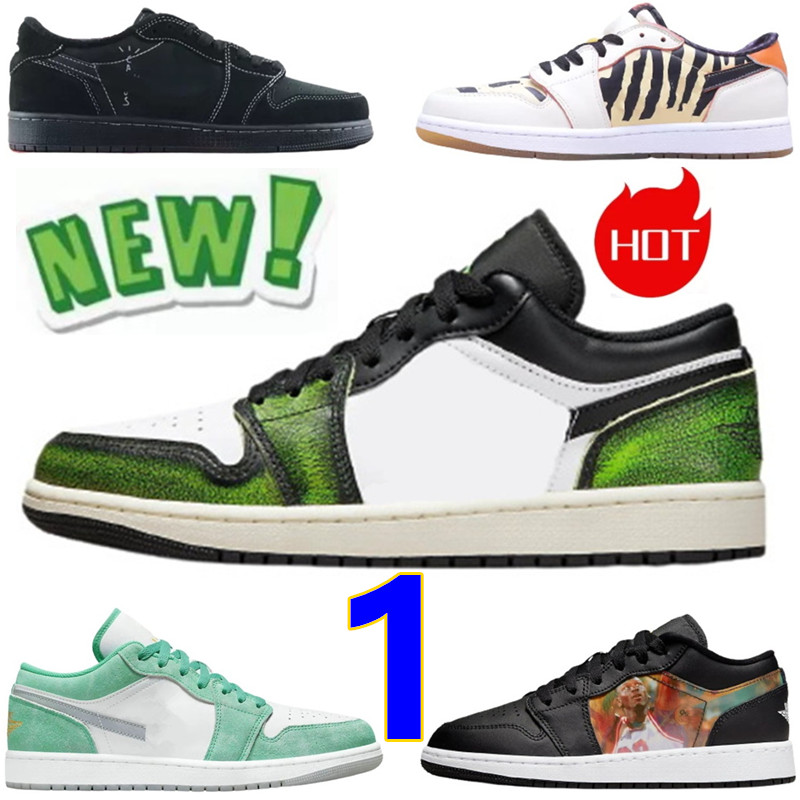 

Basketball Shoes 1 1s Low Wear Away Electric Green Black Phantom Spades Homage Light Smoke Grey New Emerald TS Dark Mocha Black Toe Men Trainers Women Sneakers With Box, 1s ts cactus jack green
