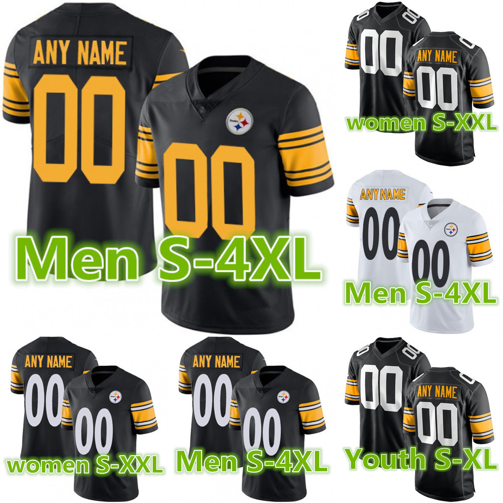 

Football Jerseys Pittsburgh''Steelers''men women youth 10 Mitchell Trubisky 22 Najee Harris 39 Minkah Fitzpatrick 11 Chase Claypool jersey, Color