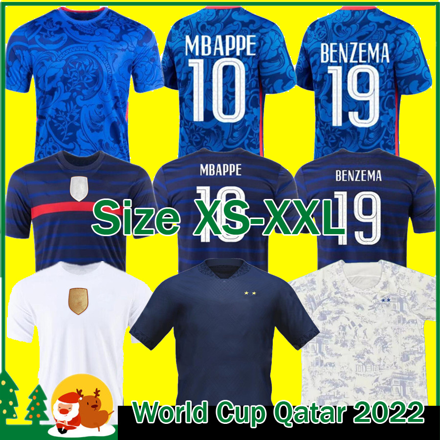 

French club Full Sets 2022 GRIEZMANN soccer jersey 2023 World POGBA cup GIROUD KANTE Maillot de foot equipe Maillots kids kit BENZEMA MBAPPE, World away