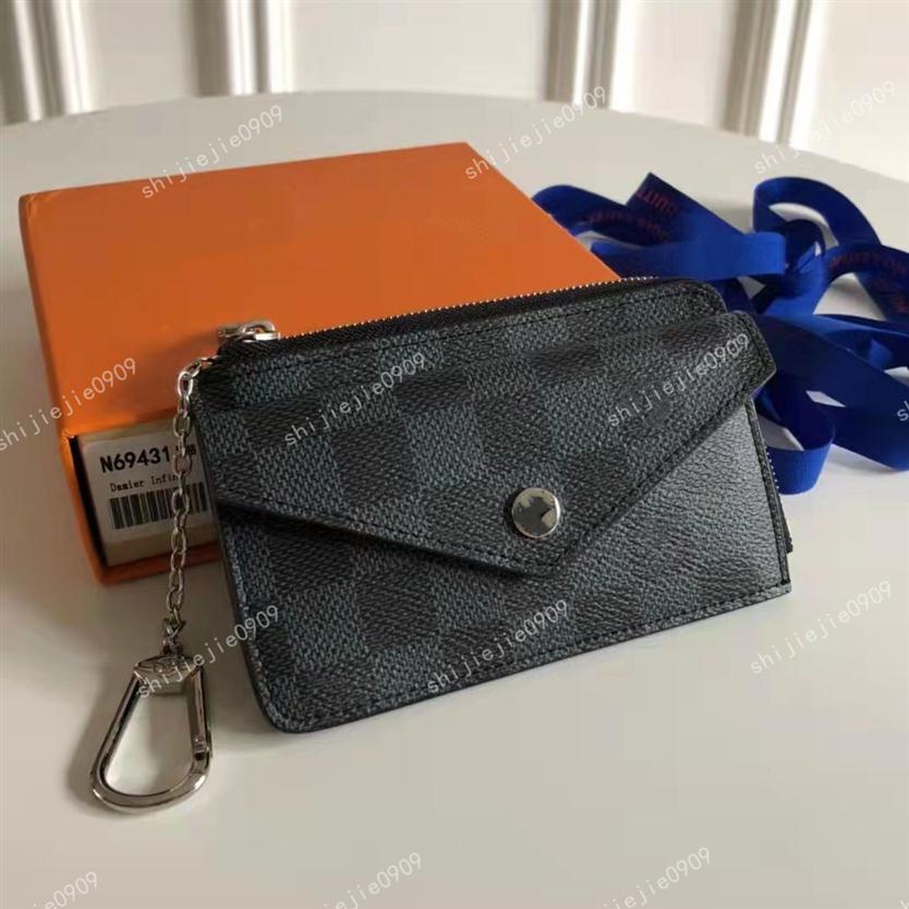 

Card Holder WomenLVs viutonity VUTTONS Leather RECTO VERSO Wallet Designer Mini Zippy Organizer Wallet Coin Purse Bag Belt Charm Key Po2845, Borwn flower/black