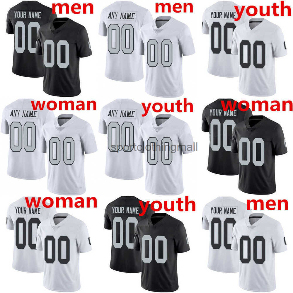 

Personal Raider Football Jersey Men Women Youth Davante Adams Howie Long Johnathan Abram Derek Carr Maxx Crosby josh Jacobs america jerseys, Colour