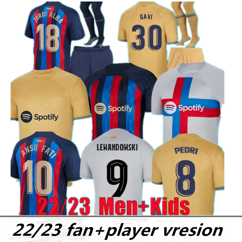 

4XL player version soccer jersey Camisetas de football MEMPHIS PEDRI ADAMA AUBA FERRAN home away 23 22 ANSU FATI 2023 2022 Lewandowski DEST DAVI ALVES kids kit