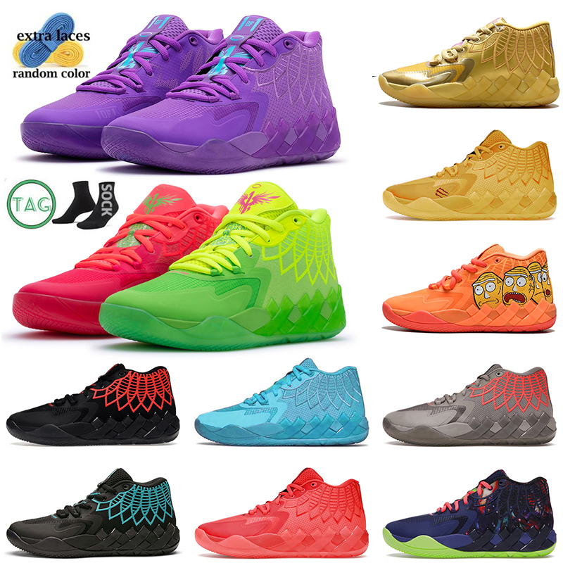 

MB.01 LaMelo Ball Mens Basketball Shoes Pumps Rick And Morty Not From Here Queen City Black Blast Buzz City Rock Ridge Red Galaxy Trainers Sports Sneakers Size 46, Item.2 galaxy 40-46