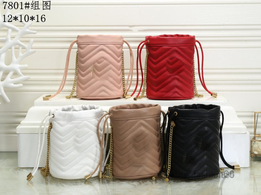 

Shoulder Bags Designer Mini Bucket Bag 5-colour Luxury Crobody Handbag Women's Fashion Leather s Wholesale Removable s Strap top quality, Customize