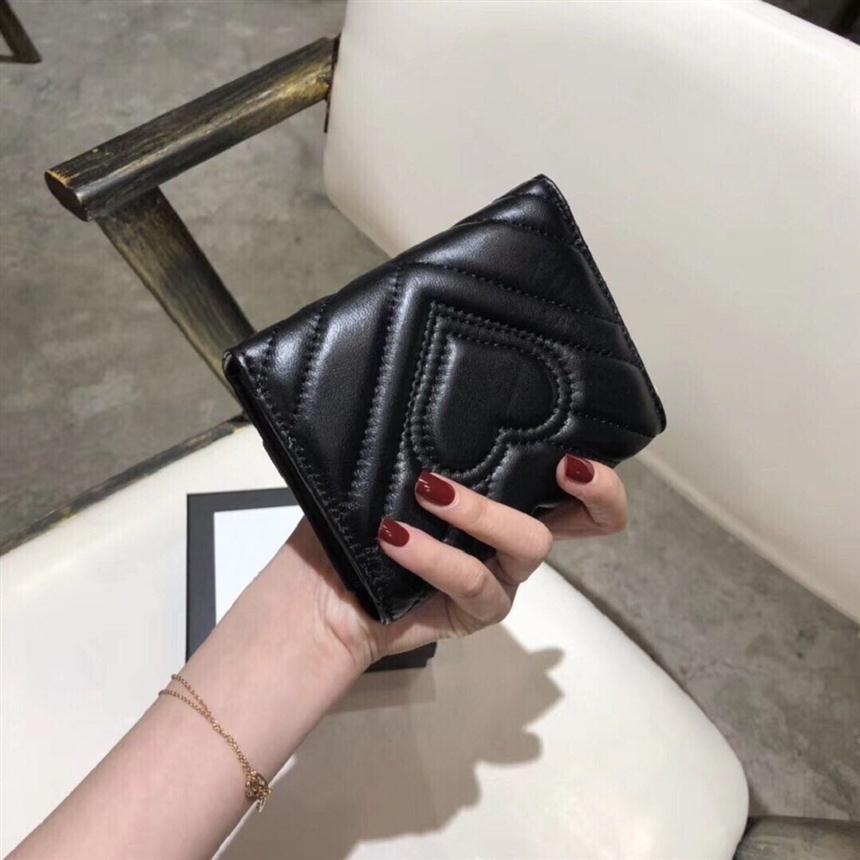 

Classic High Quality Luxury Design Wallet Two G Marmont Wallets Ladies Fashion Coin Purse Double Buckle Folding Card Holder purses Shi231u, Pink #474802