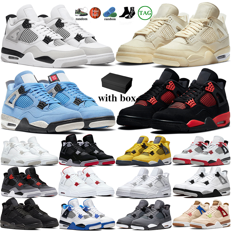 

with box jumpman 4 Retro shoes women men basketball military black cats panda cactus jack oreo cool greys raptors bred j4 4s trainers sneakers, #36