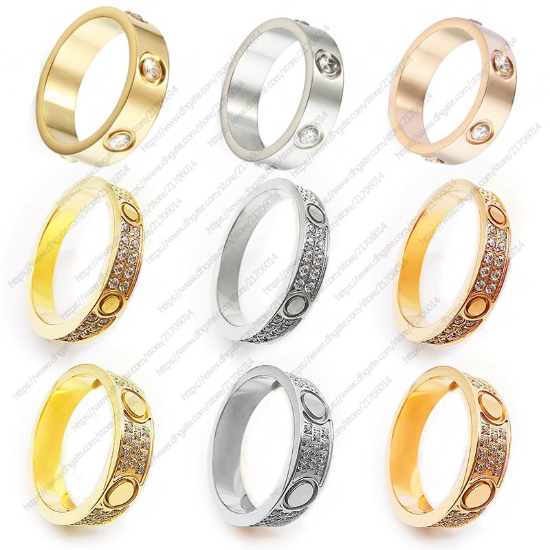 

love screw ring mens rings classic luxury designer jewelry women Titanium steel Alloy Gold-Plated Gold Silver Rose Never fade Not allergic -4/5/6mm