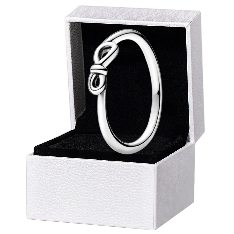 

Authentic 925 Sterling Silver Infinity Knot RING Women Girls Fashion Party Jewelry For pandora girlfriend Gift Rings with Original Box Set