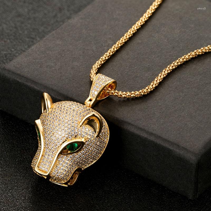 

Pendant Necklaces Zlxgirl Jewelry Two Size Trendy Leopard Designs Necklace Of Women Men Metal Zirconia Chain