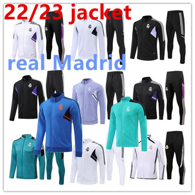 

22 23 BENZEMA soccer jersey Real Madrides Jacket Tracksuit 2022 2023 Real Madrids chandal training suit sports wear, 16