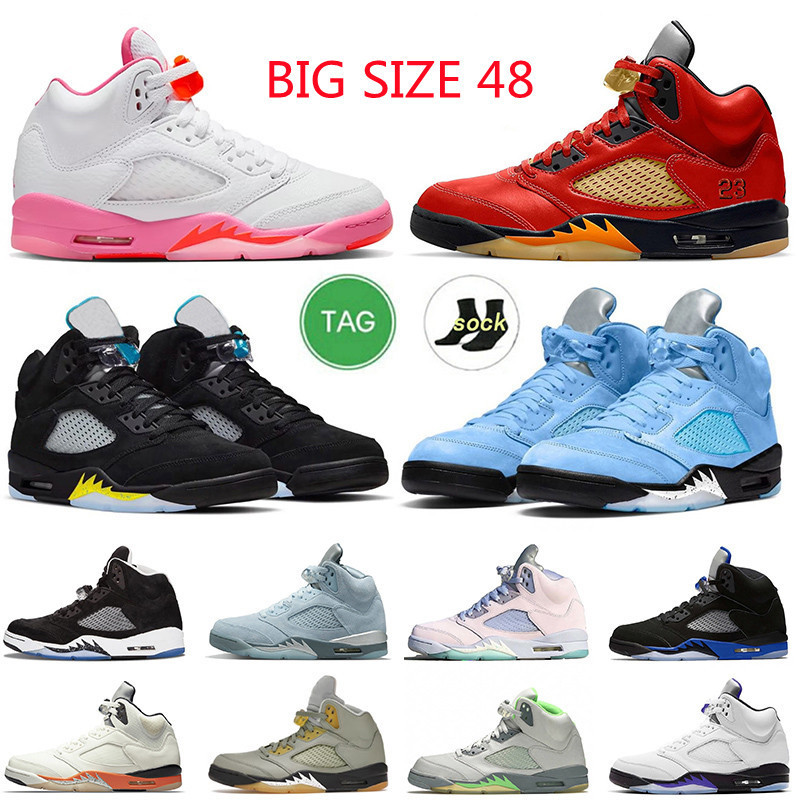 

shoes Jumpman 5 Mens Women 5s Basketball Shoes Aqua UNC Pinksicle Expression White Oreo Muslin Racer Blue Raging Bull Sail Off Noir jordens, C39 racer blue 40-47