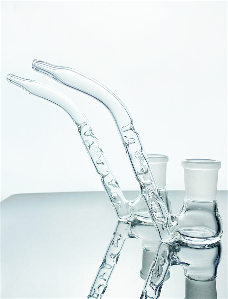 

18mm Glass Hookah bong Bent Female Arc Adapter Concave Flat Mouth with J Hook Type Water Gun