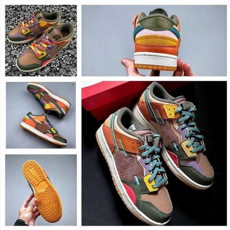 

Dunks Low sb Scrap Sea Glass Skateboard Shoes Men Women Gray Green Stitching Casual Skate Board Sneakers BDNO, Scrap 1