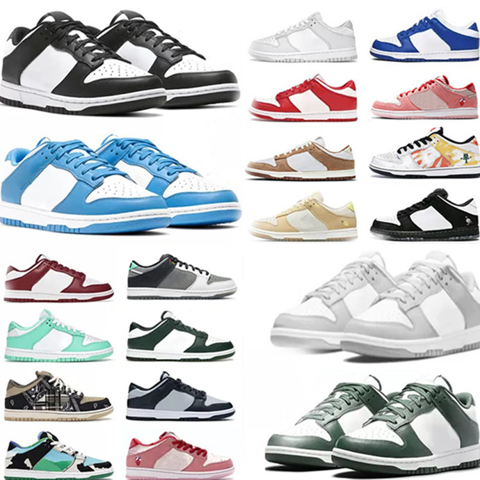 Plus r←centes chaussures de course de cr←ateurs pour hommes femmes basse plate-forme de galets de plate-forme noire blanc classique vert kentucky