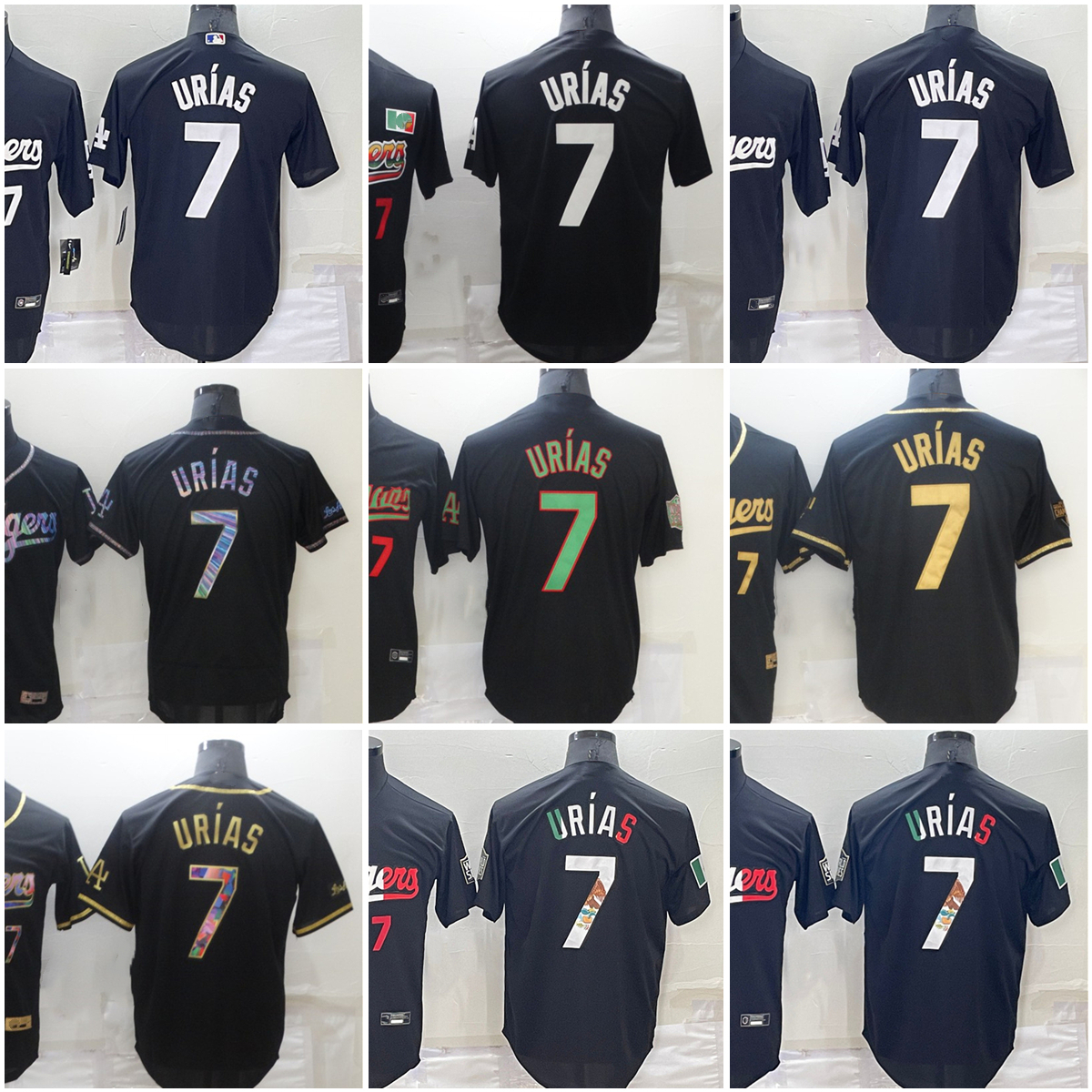 

7 Julio Urias New Baseball Jersey Black Stitched Jerseys Men, As picture
