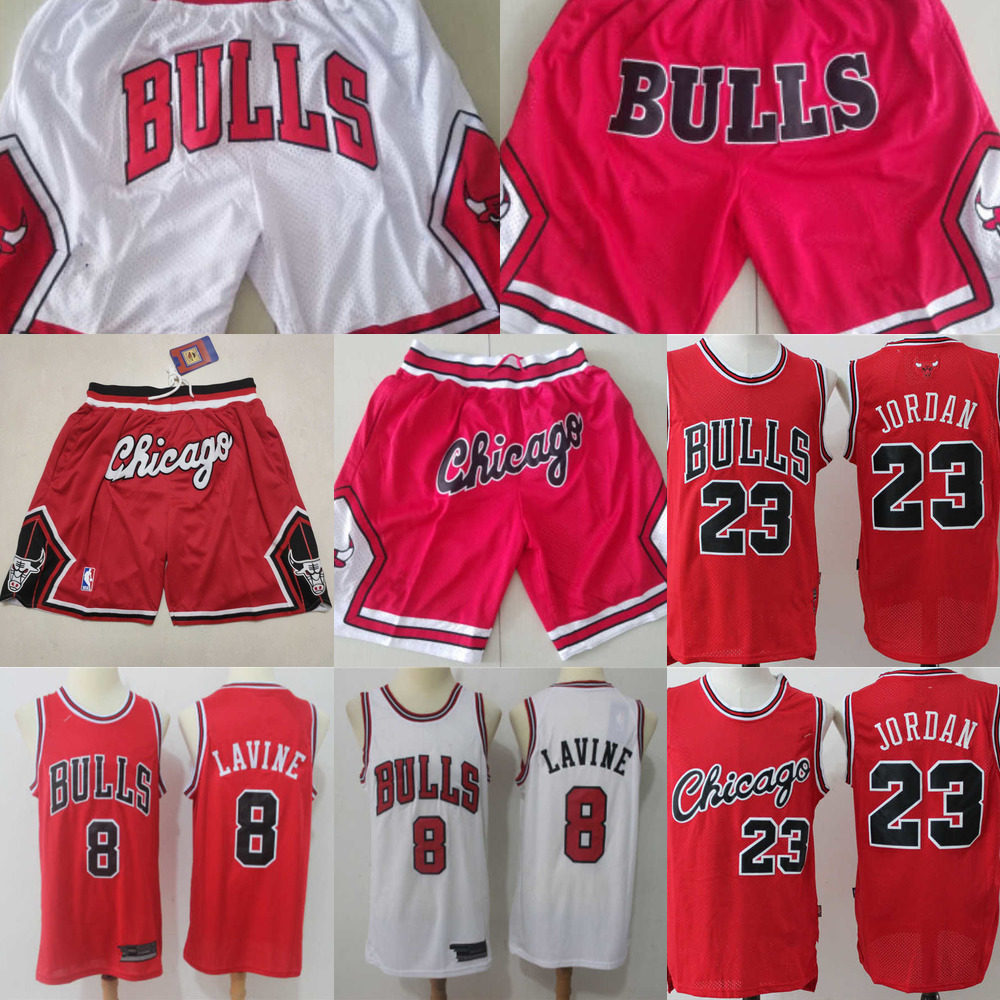 

Men Basketball Jerseys Throwback michael 23 MJ Zach 8 LaVine DeMar 11 DeRozan Shorts Black Red Chicago''Bulls''jersey, Color