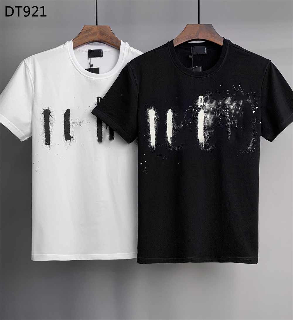 

22SS Men T-Shirt Designer d2 Mens Polo shirt tops Luxury Dsquare Print Shorts O-Neck Short Sleeve Men's Shirts DT2022 dsq Streetwear tee shirts clothes, White