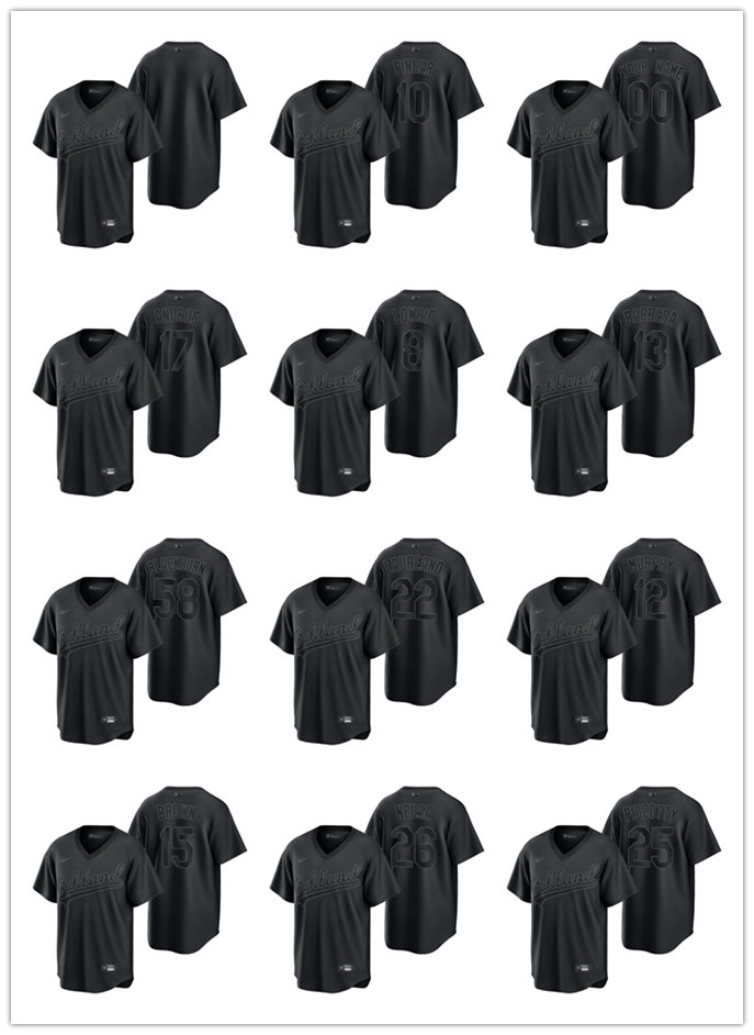 

Baseball Jersey Oakland''Athletics''Men Fashion Replica Black Pitch Black