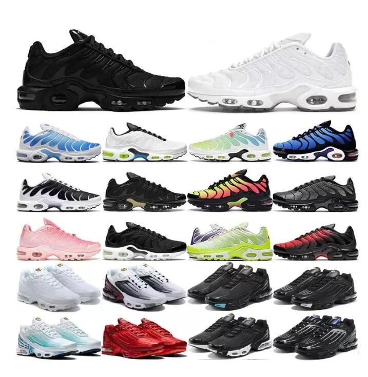 

tn plus 3 running shoes Tns mens women triple white black Laser Blue Volt Glow Oreo womens Breathable sneakers trainers outdoor sports EUR 36-46, Please contact us