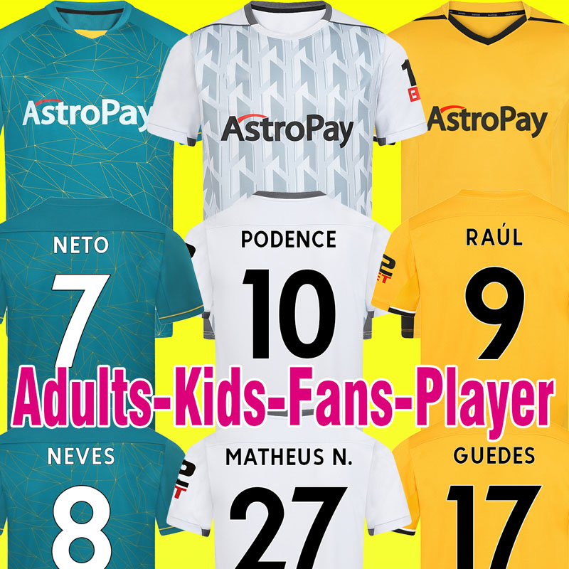 

22 23 GUEDES Wolves Soccer Jerseys RAUL MATHEUS NETO NEVES TRINCAO 2022 2023 Wanderers PODENCE GIBBS HEE CHAN Wolverhampton Football Shirts Men Kit Kids uniformS, 22 23 home