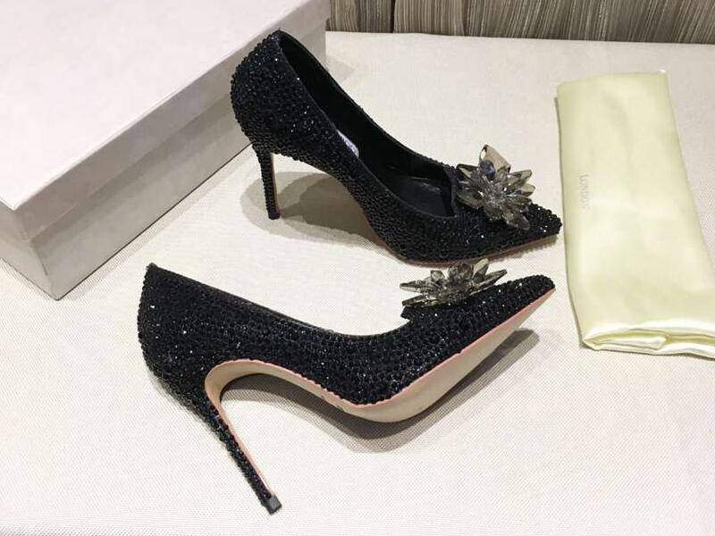 

Realfine Shoes 5A JC 5681200 Alia Crystal Covered Pointy Toe 10.5cm High Heels Pumps Wedding Dress Shoes for Women Size 34-41, 5681200 10.5cm 5a_05