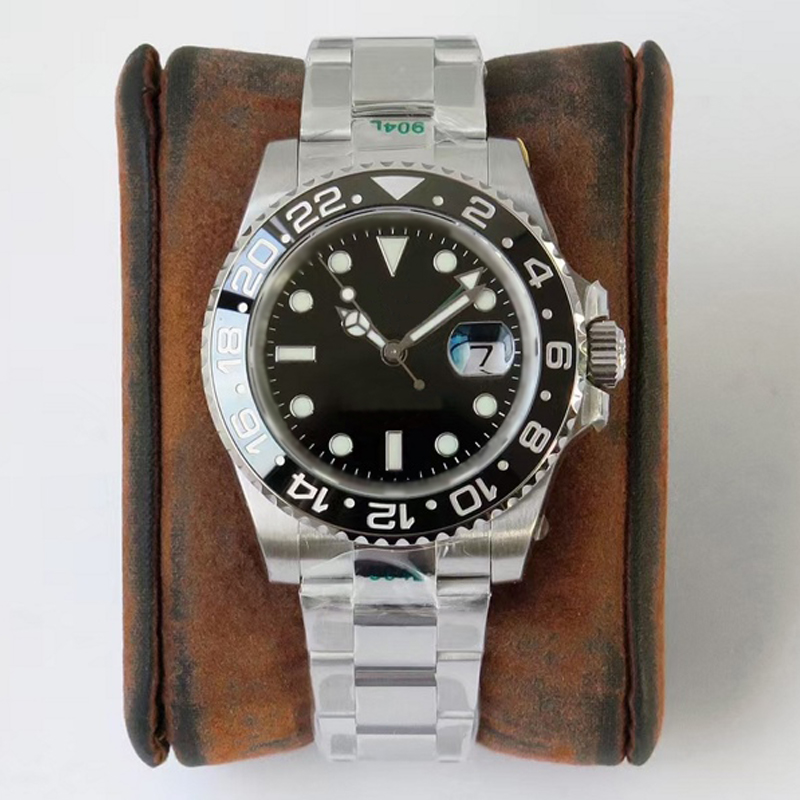 

6 types Clean factory watches ceramic bezel mechanical GMT II 40mm 904L mens luxury watch 126715 cal ETA3186 movement sapphire waterproof luminous, 03 with box papers