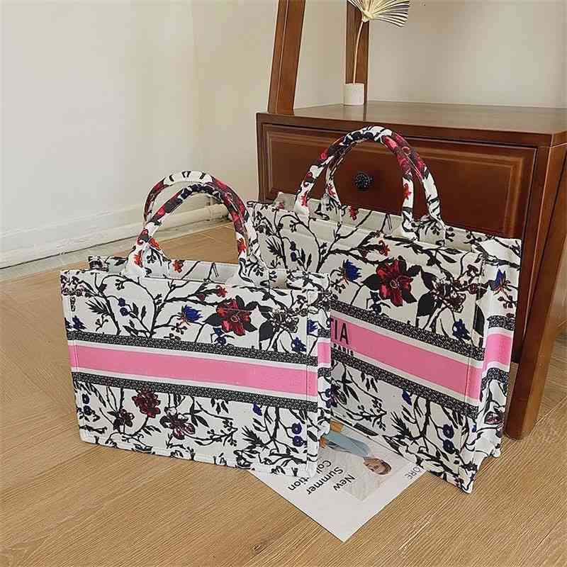 

Handbags Tote Shopping Bag Fashion Designer Shoulder Bags Book Women Versatile Large Wallet Capacity Embroidered Trendy Classic Handbag, Red