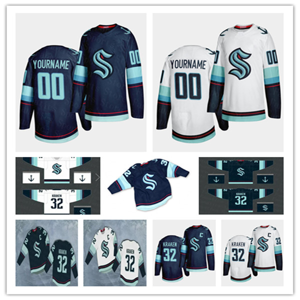 

ncaa NWT 2020 Seattle Kraken Ice Hockey Jersey Custom Any Name Any Number Stitched Uniforms Men Women Youth Size S-3XL Cheap, Women navy