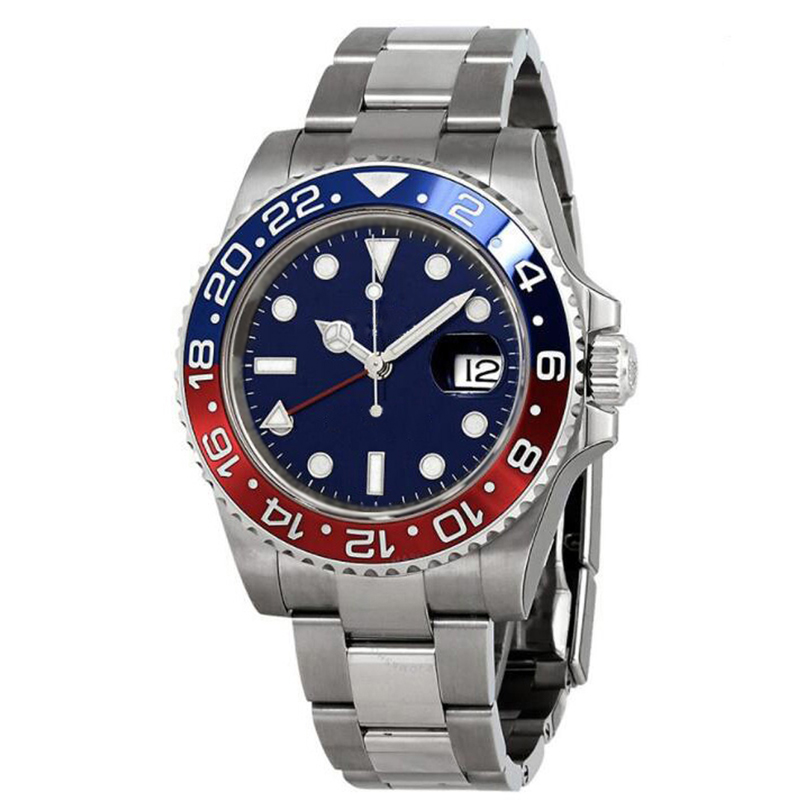 

7 Types Silver Clean factory luxury watches ceramic bezel mechanical GMT II 40mm 904L mens watch 126715 cal ETA3186 movement sapphire waterproof luminous, 03 with box papers