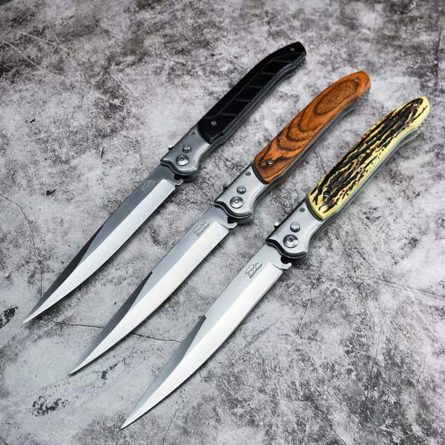 

Russian semi-automatic Tactics long Folding Knife 420 steel blade 3 colors handle bayonet Automatic Knives integration outdoor survival233s